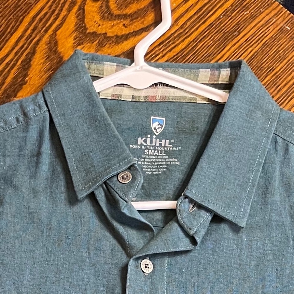 Blue Kuhl Men’s Short Sleeve Button Shirt Sz S NWT